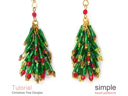 Christmas Tree Dangle Earrings Tutorial