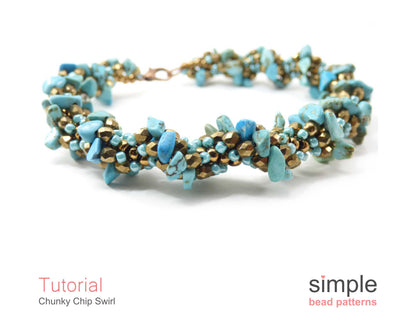 Chunky Chip Swirl Bracelet & Necklace Pattern