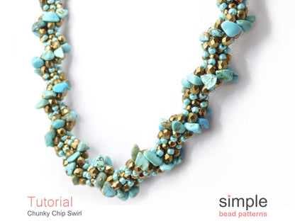 Chunky Chip Swirl Bracelet & Necklace Pattern