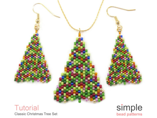 Classic Christmas Tree Earrings & Necklace Pattern