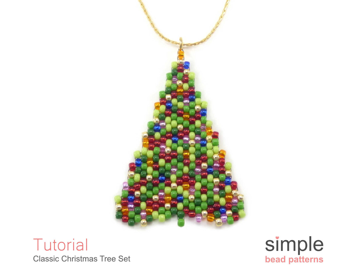 Classic Christmas Tree Earrings & Necklace Pattern