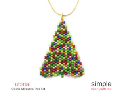 Classic Christmas Tree Earrings & Necklace Pattern