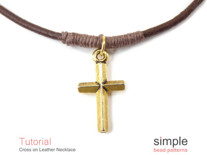 Cross on a Leather Necklace Tutorial