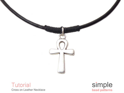 Cross on a Leather Necklace Tutorial