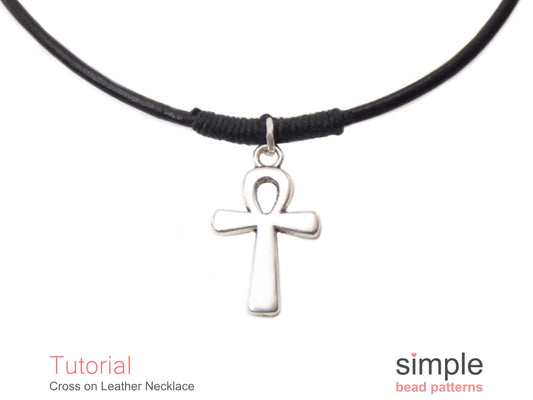 Cross on a Leather Necklace Tutorial