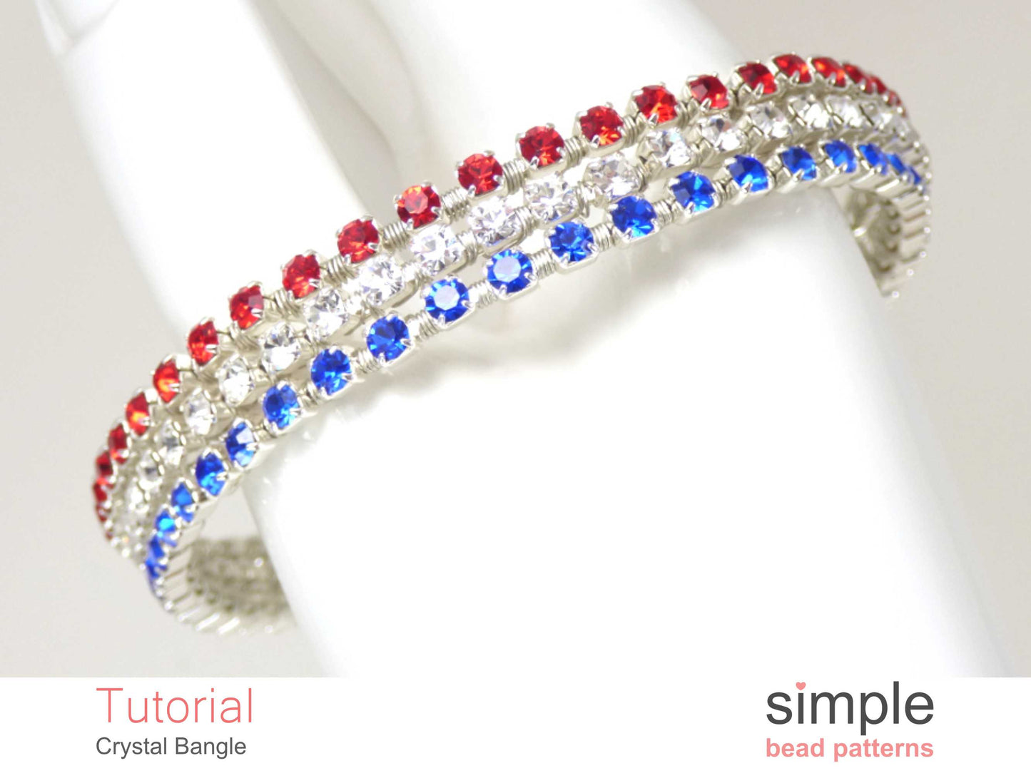 Rhinestone Crystal Bangle Bracelet Tutorial