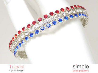 Rhinestone Crystal Bangle Bracelet Tutorial
