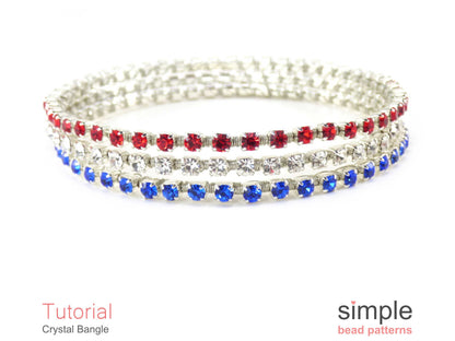 Rhinestone Crystal Bangle Bracelet Tutorial