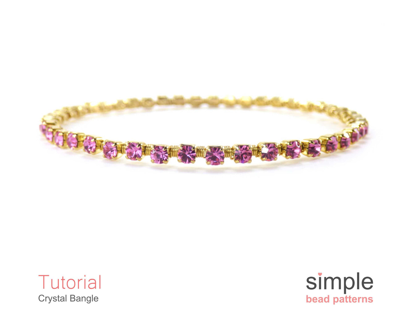 Rhinestone Crystal Bangle Bracelet Tutorial