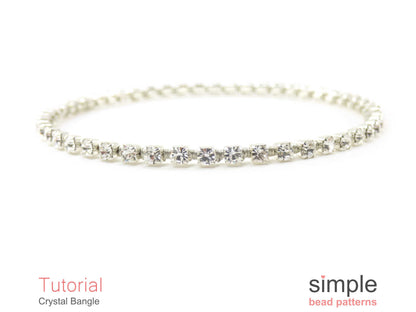 Rhinestone Crystal Bangle Bracelet Tutorial