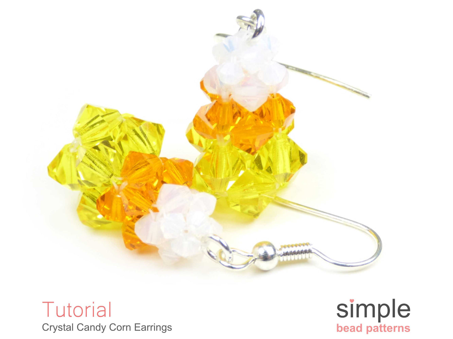 Crystal Candy Corn Earrings Beading Pattern