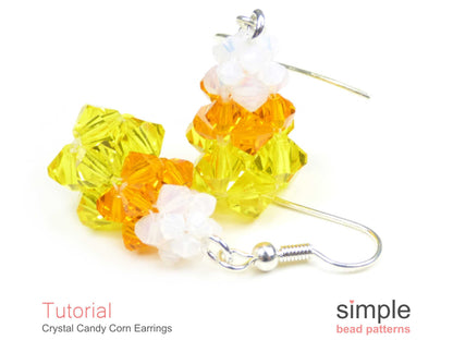Crystal Candy Corn Earrings Beading Pattern