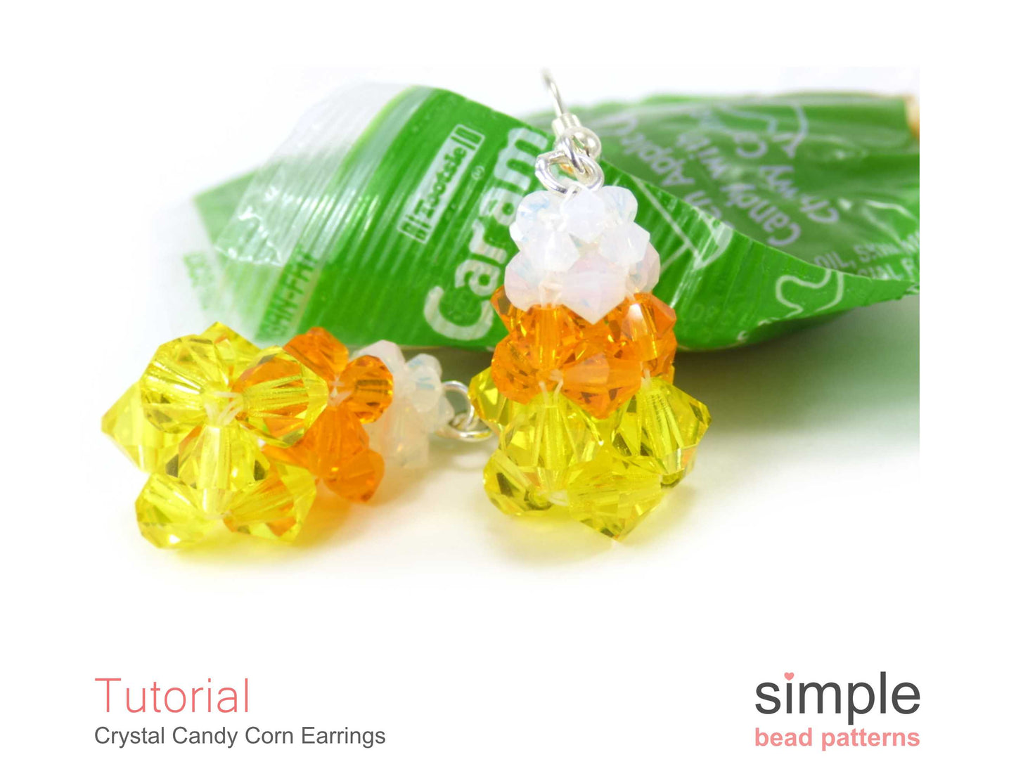 Crystal Candy Corn Earrings Beading Pattern