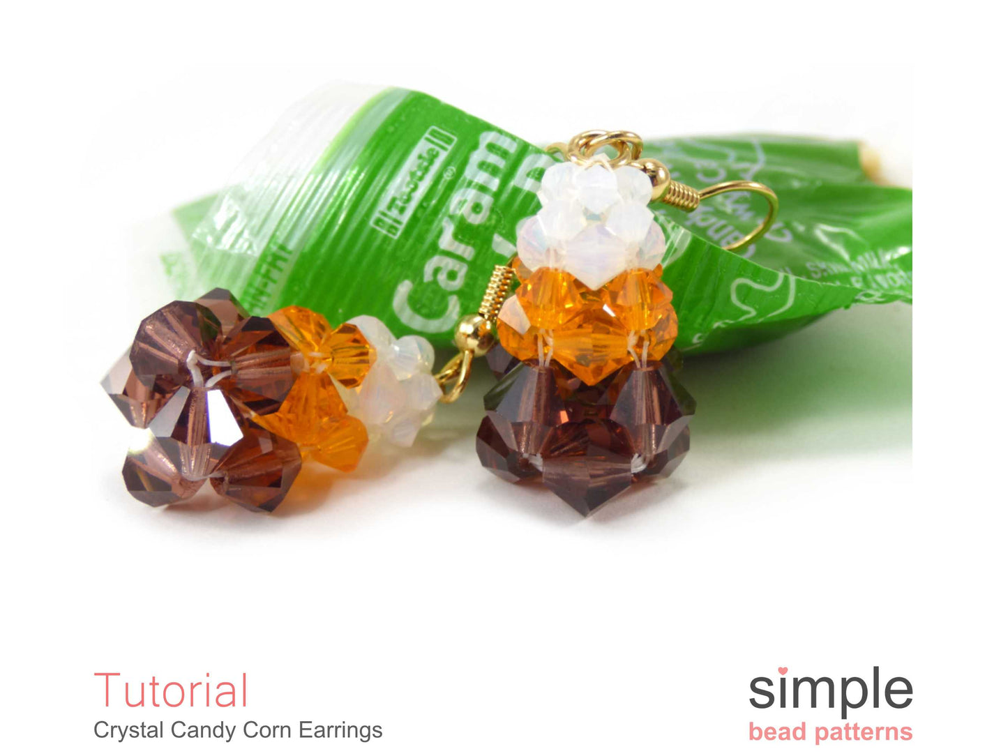 Crystal Candy Corn Earrings Beading Pattern