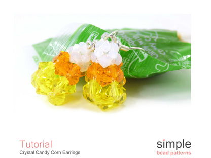 Crystal Candy Corn Earrings Beading Pattern