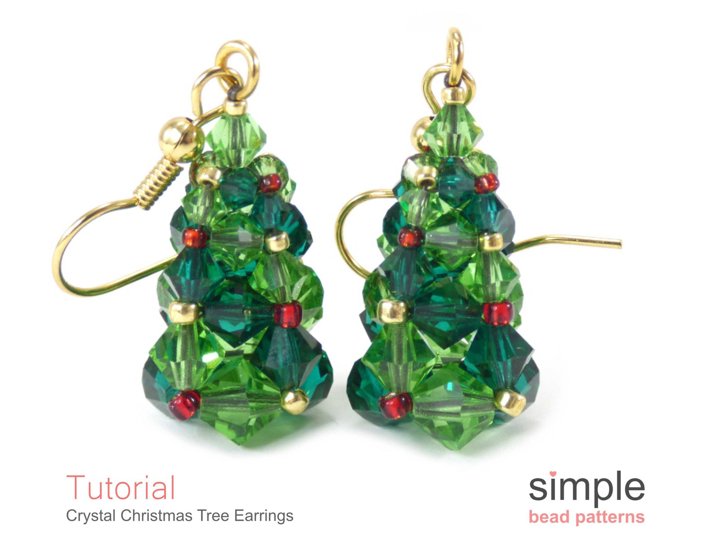 Crystal Christmas Tree Earrings Beading Pattern