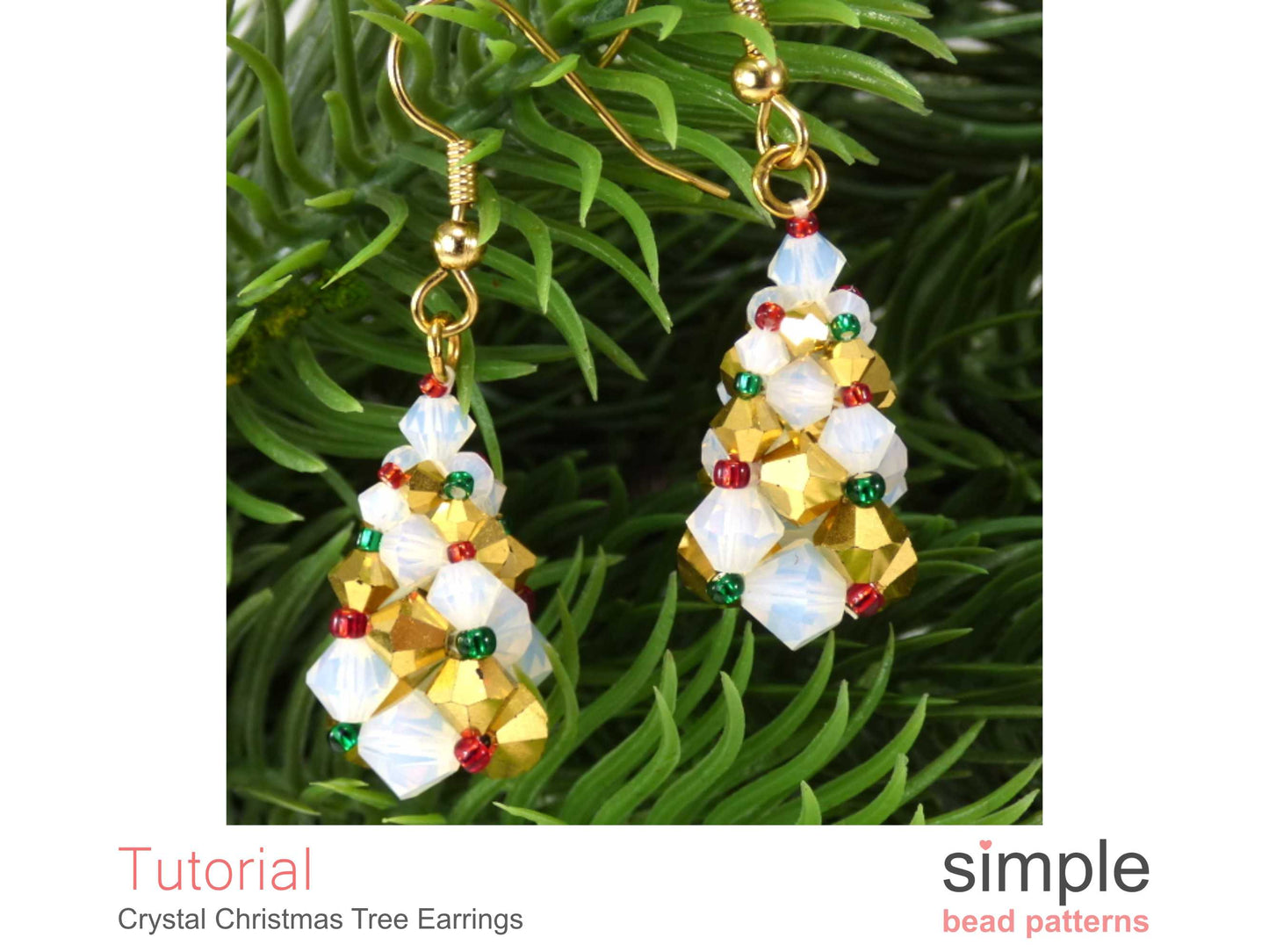 Crystal Christmas Tree Earrings Beading Pattern