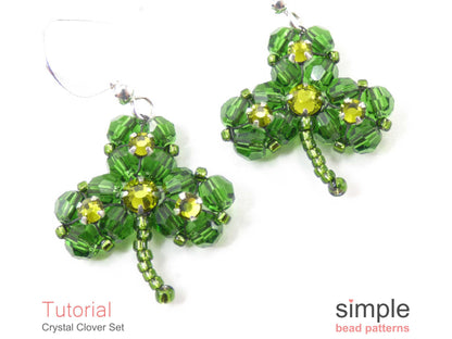 Crystal Clover Earrings & Necklace Pattern