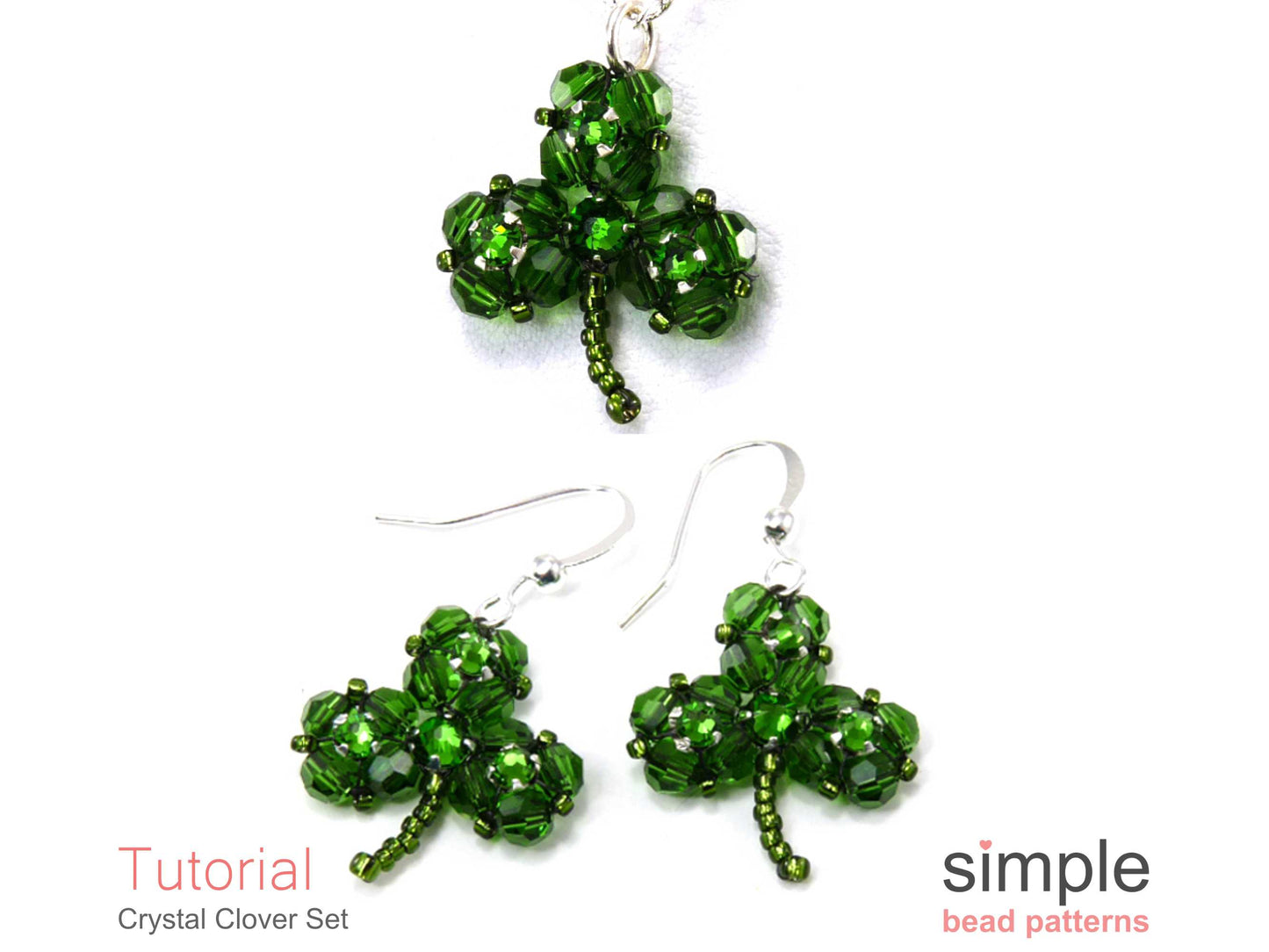 Crystal Clover Earrings & Necklace Pattern