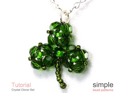 Crystal Clover Earrings & Necklace Pattern