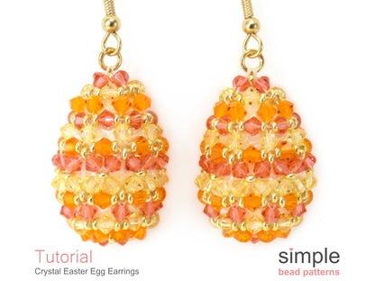 Crystal Easter Egg Earrings Beading Pattern