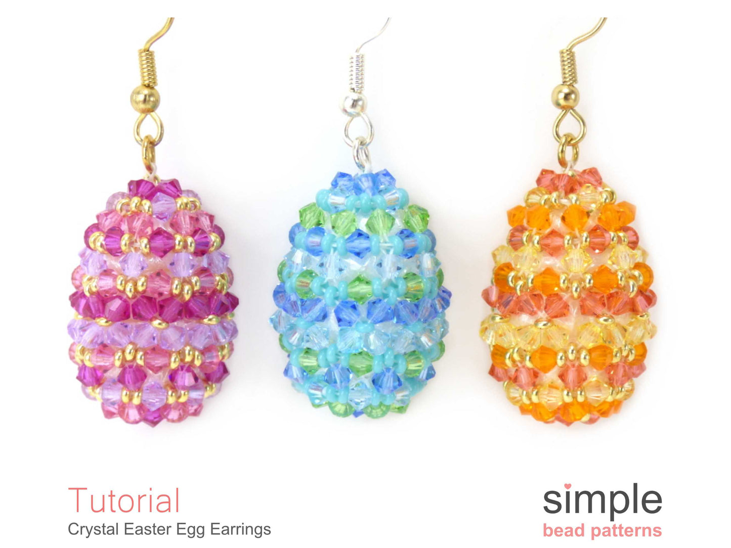 Crystal Easter Egg Earrings Beading Pattern