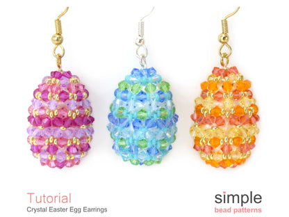 Crystal Easter Egg Earrings Beading Pattern