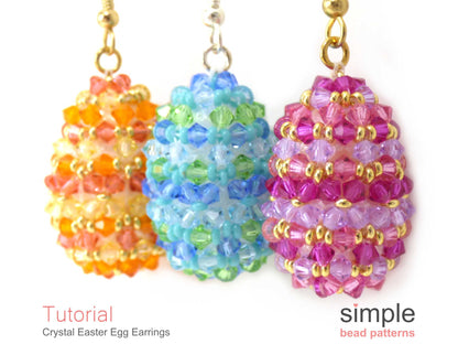 Crystal Easter Egg Earrings Beading Pattern