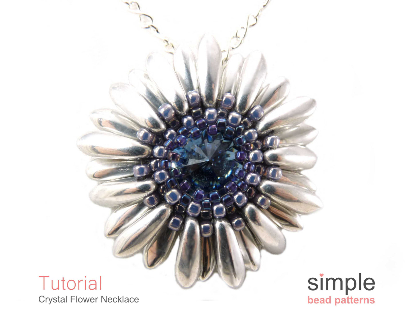 Crystal Flower Necklace Beading Pattern