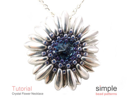 Crystal Flower Necklace Beading Pattern