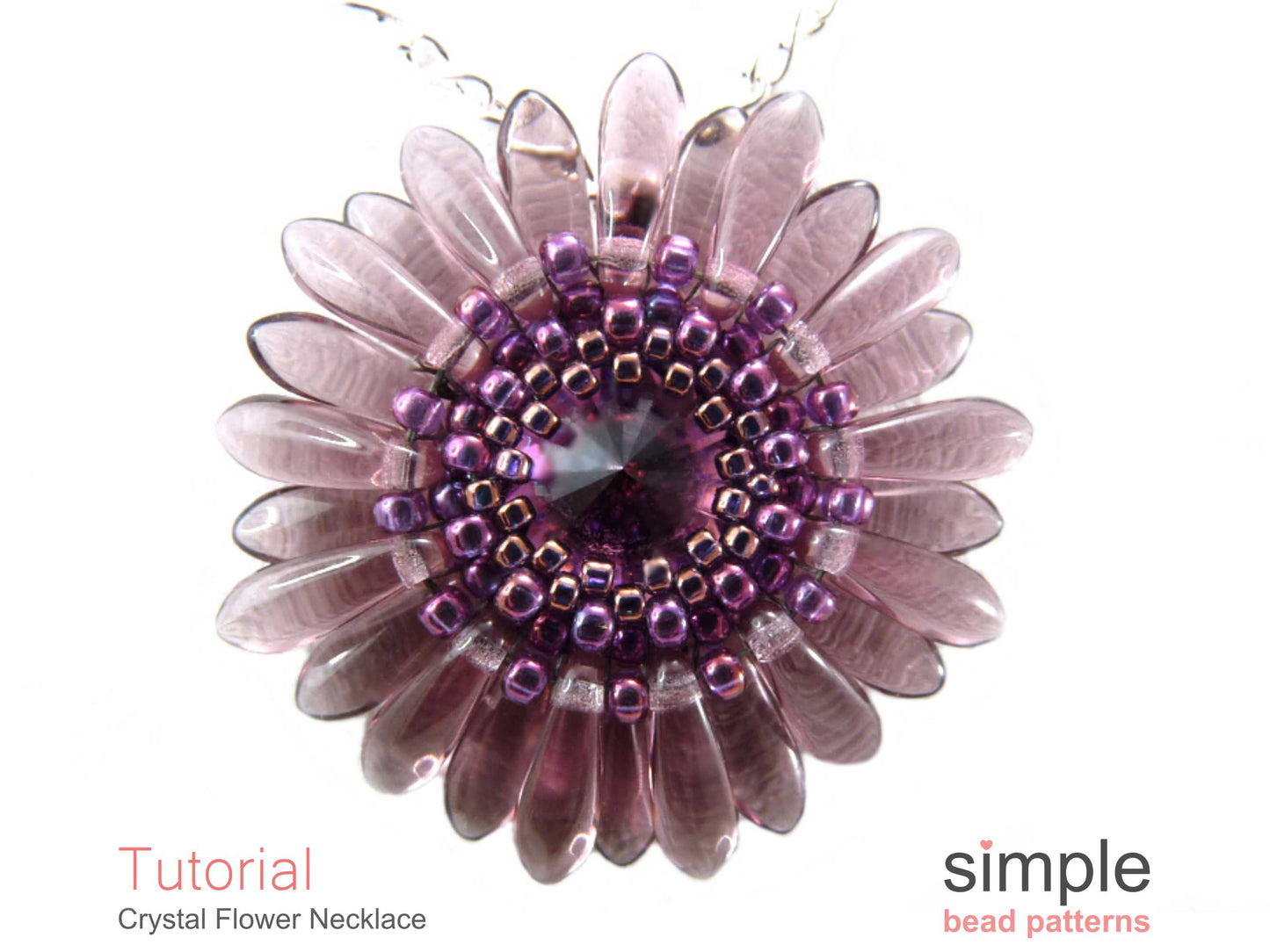 Crystal Flower Necklace Beading Pattern
