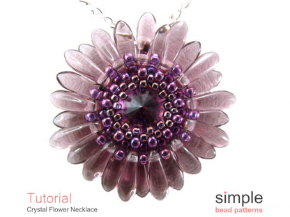 Crystal Flower Necklace Beading Pattern