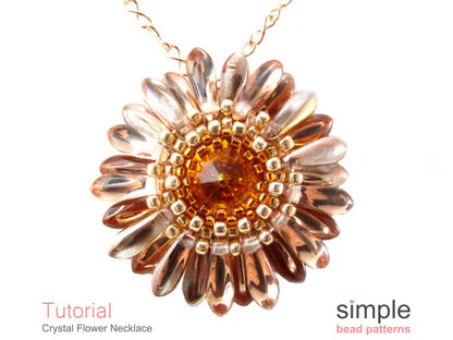 Crystal Flower Necklace Beading Pattern
