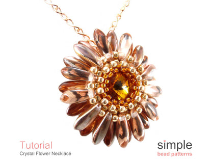 Crystal Flower Necklace Beading Pattern