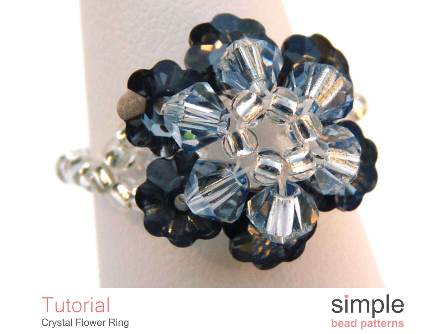 Crystal Flower Ring Beading Pattern