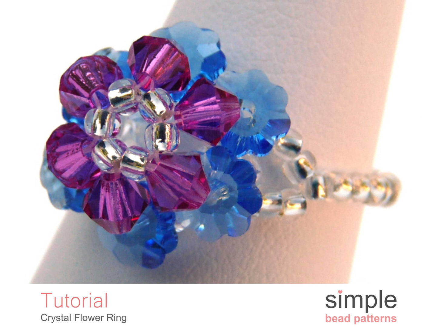 Crystal Flower Ring Beading Pattern