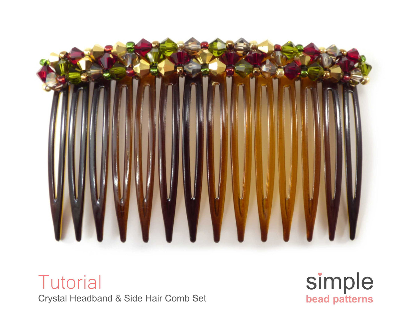 Crystal Headband & Side Hair Comb Beading Pattern