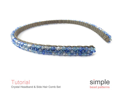 Crystal Headband & Side Hair Comb Beading Pattern