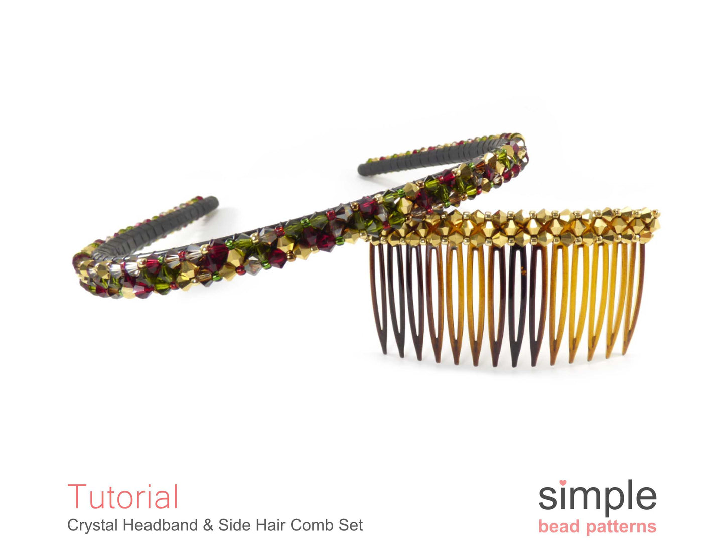 Crystal Headband & Side Hair Comb Beading Pattern