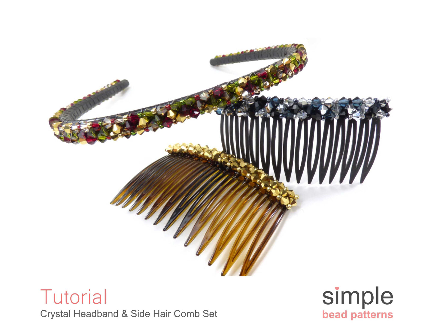 Crystal Headband & Side Hair Comb Beading Pattern