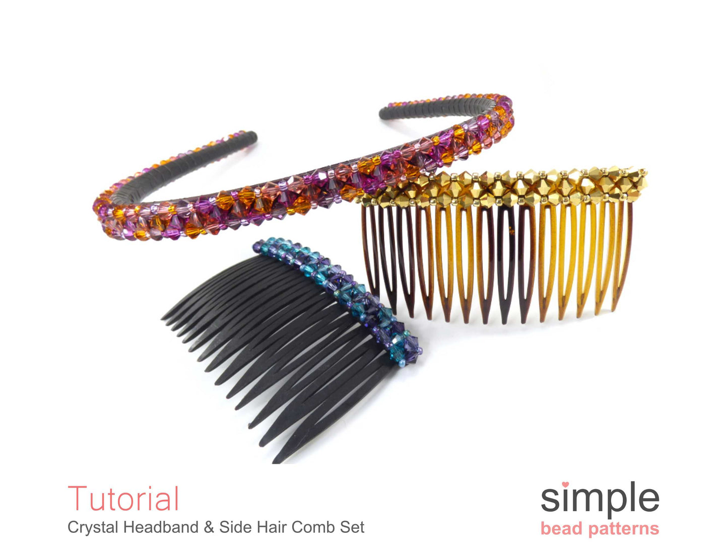 Crystal Headband & Side Hair Comb Beading Pattern