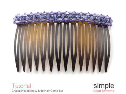 Crystal Headband & Side Hair Comb Beading Pattern