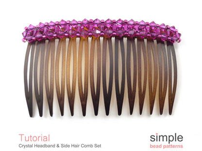 Crystal Headband & Side Hair Comb Beading Pattern