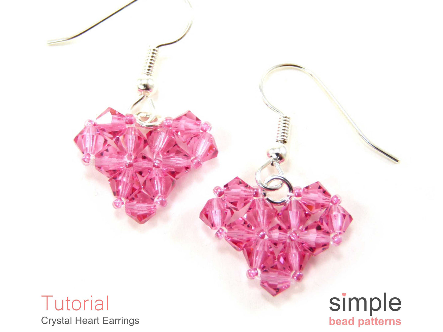 Crystal Heart Earrings Beading Pattern