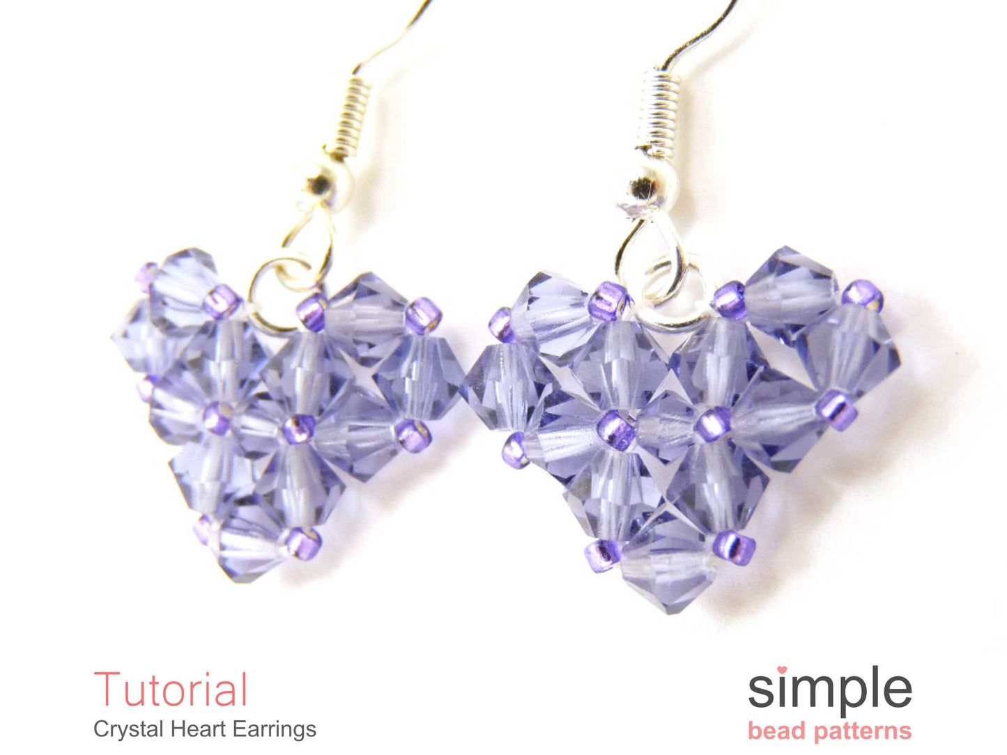 Crystal Heart Earrings Beading Pattern