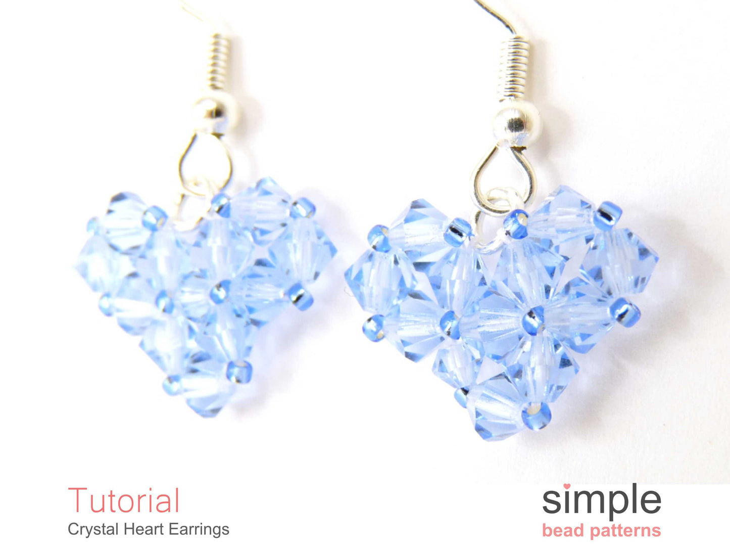 Crystal Heart Earrings Beading Pattern
