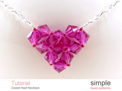 Crystal Heart Necklace Beading Pattern