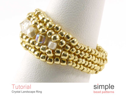 Crystal Landscape Ring Beading Pattern