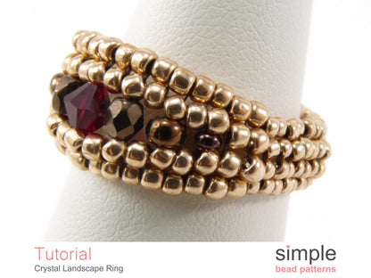 Crystal Landscape Ring Beading Pattern