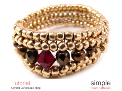 Crystal Landscape Ring Beading Pattern